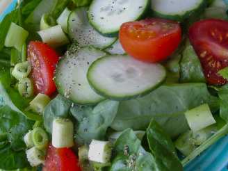 Simple Healthy Summer Salad, Green and Tossed