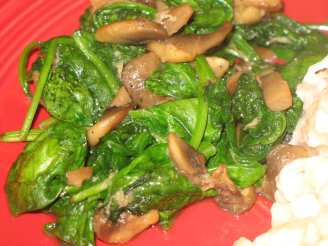 Sauteed Spinach, Garlic, and Mushrooms