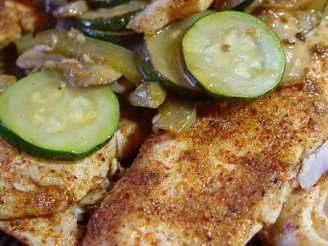 Spicy Tilapia With Mushrooms and Zucchini