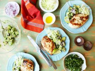 Pan Grilled Chicken with Avocado and Red Onion Salsa