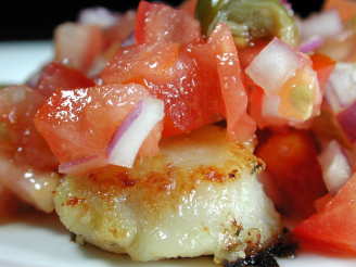 Pan Seared Scallops With Fresh Tomato Caper Salsa