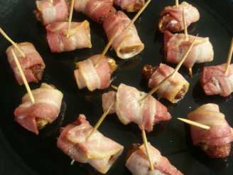 Bacon Wrapped Dates With Almonds