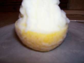 Frozen Lemon Sherbet in Lemon Shells