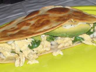 Eggs and Blue Cheese Quesadilla
