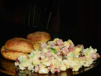 Creamy Scrambled Eggs With Sausage and Scallions