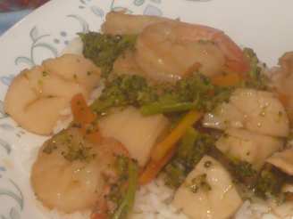 Fast and Easy Scallop Stir Fry for One