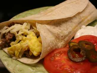 Egg & Sausage Breakfast Burrito