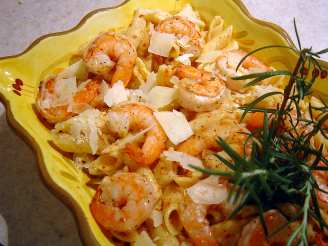 Rosemary Shrimp Penne With Butternut Squash Sauce