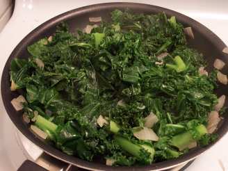 Sautéed Kale & Red Onions With Garlic and Lemon