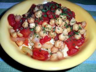 Stewed Tomatoes and Garbanzo Beans
