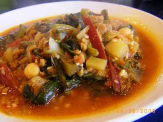 Portuguese Chourico and Kale Soup (Adapted from Rachael Ray)