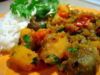 Oven-Roasted Eggplant and Butternut Squash Curry