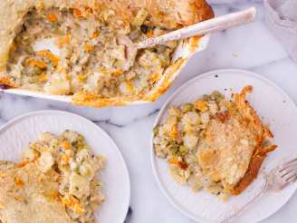 Low Fat Chicken Pot Pie With Puff Pastry!