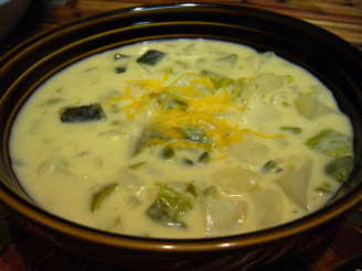 Merm's Potato Cheese Soup With Green Chilies