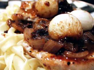 Pork Chops With Pearl Onions in Prune Sauce (Flambe')