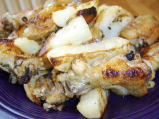 Roasted Chicken Nibbles and Potatoes With Lemon Flavours