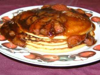 Polenta Pancakes With Warm Berry Sauce