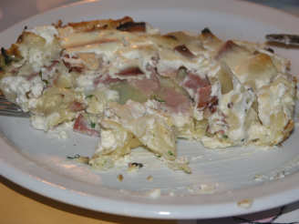 North Croatian Ham and Pasta Casserole (Krpice Sa Sunkom)