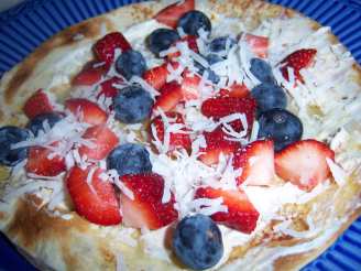Low-Fat Blueberry Tortilla Pizza (4 Points)