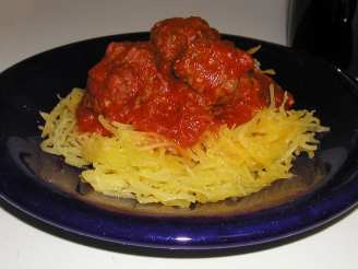 Spaghetti Squash With Meatballs and Cabernet Marinara Sauce