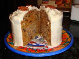 Carrot Cake With Pecan Cream Filling and Cream Cheese Icing