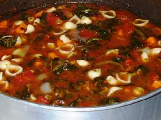 Tomato Florentine Soup With Pasta