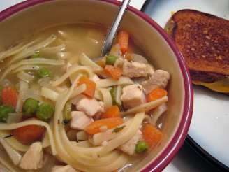Low Fat Chicken Noodle Soup for 2