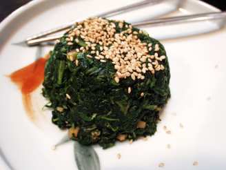 Steamed Spinach and Pickled Ginger Salad