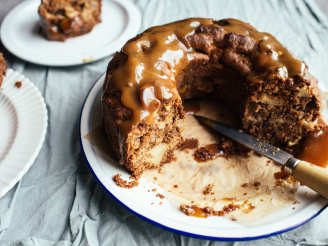 Caramel Frosted Apple Cake