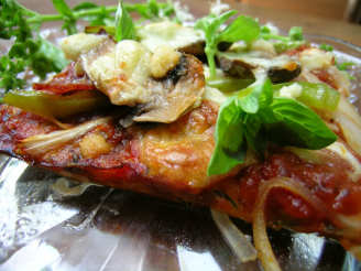 Linda's Zucchini-Crusted Pizza With Fresh Basil