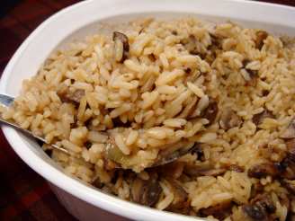 Baked Onion Rice With Mushrooms