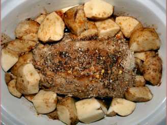 Crock Pot Roast Pork Loin W/ Kraut and Potato