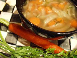 Carrot Top & Quinoa Soup