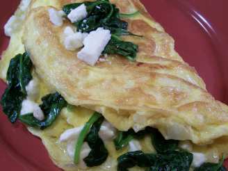 Spinach and Feta Omelet (Low Carb)