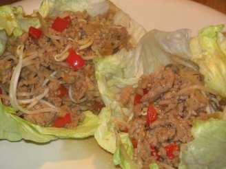 Oriental Minced Pork in Lettuce Leaves