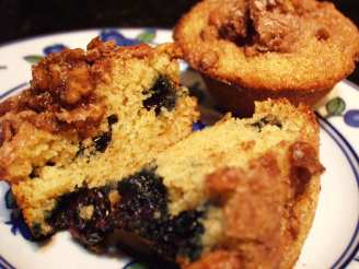 Blueberry Almond Farina Muffins
