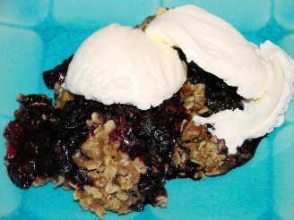 Microwave Blueberry Crumble