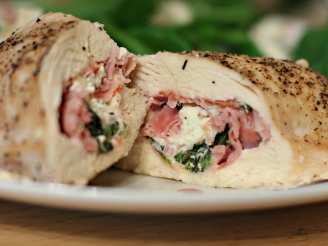 Stuffed Chicken Breasts With Feta, Spinach, and Ham