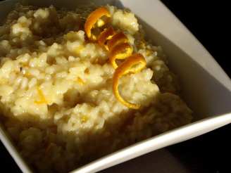 Orange Risotto With Fontina Cheese
