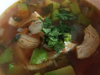 Spicy Avocado Soup With Chicken and Lime