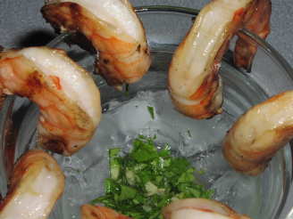 Grilled Prawns With Cilantro and Ginger Sauce