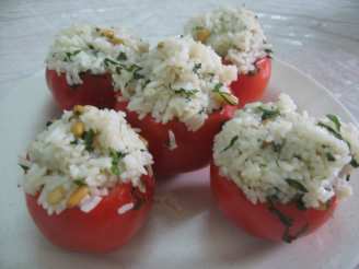 Pine Nut Stuffed Basil Tomatoes