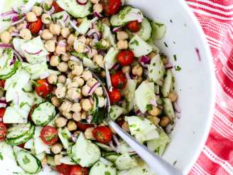 Cucumber and Garbanzo Bean Salad
