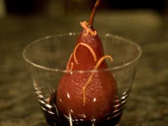 Spiced Wine Poached Pears