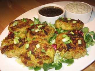 Fish Patties With Two Dipping Sauces