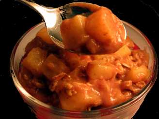 Creamy Hot Apples With Brown Sugar Crunch
