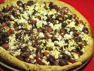 Sausage, Grape, and Goat Cheese Pizza