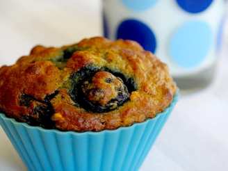 Blueberry Oatmeal Muffins With Walnuts
