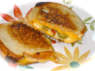 My Husband's Favorite Grilled Cheese & Green Olive Sandwich