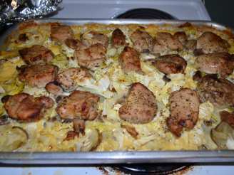 Pork Chop, Cabbage, Potato Casserole